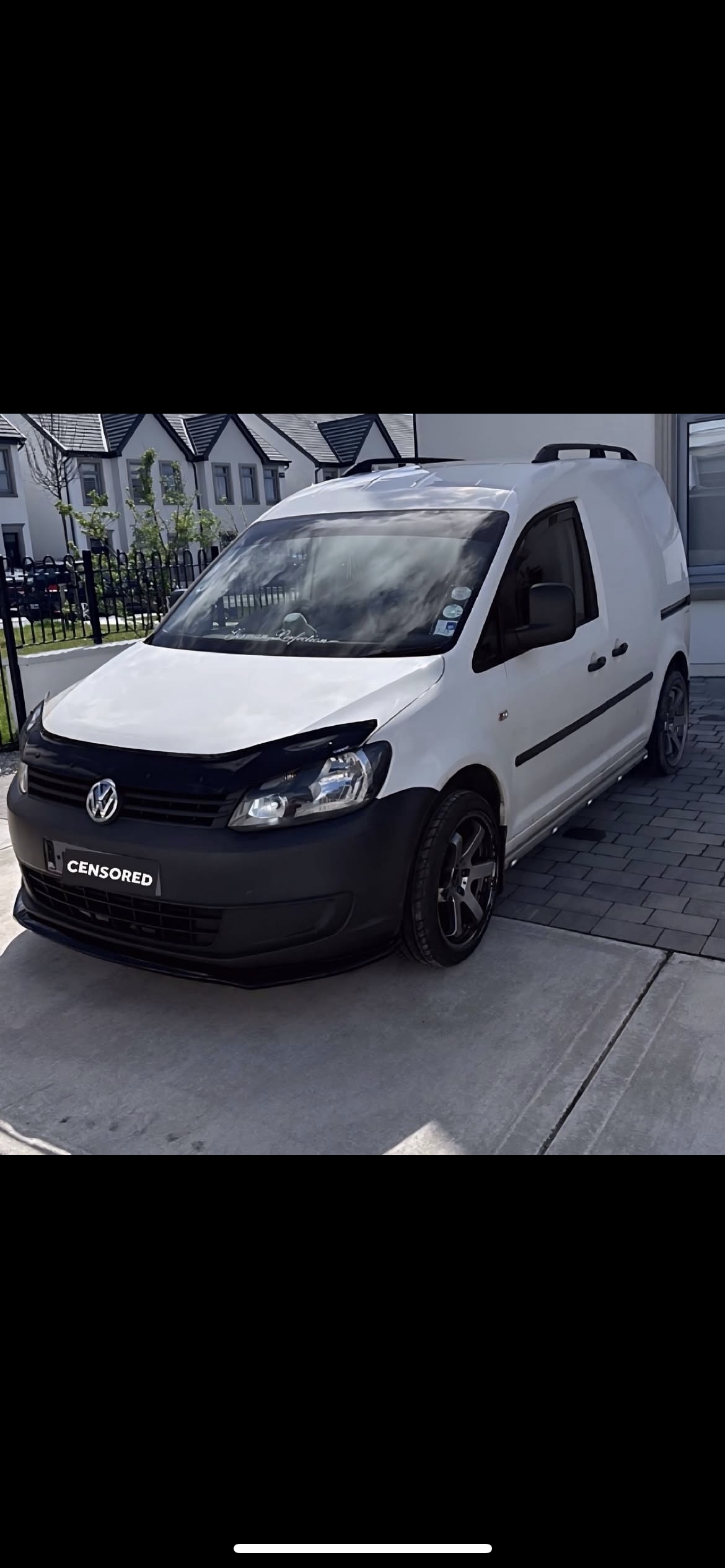 VW CADDY MK3 2010/2015 FRONT SPLITTER V1 GLOSS BLACK