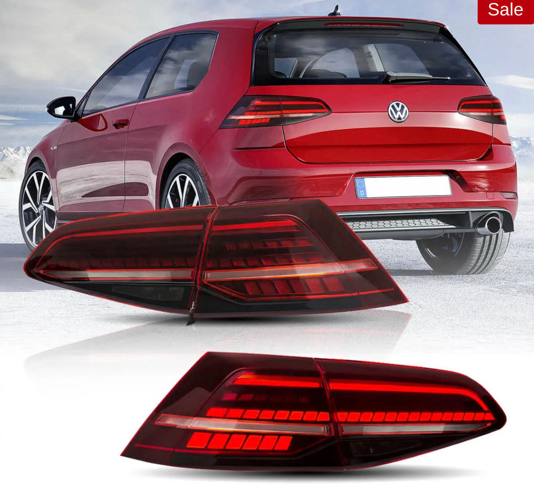 VW Golf MK7/MK7.5 Hatchback Vland LED Aftermarket Tail Lights with Sequential Turn Signal