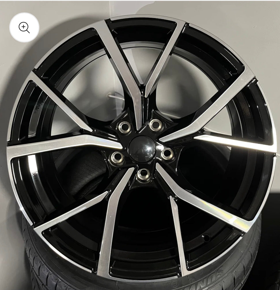 VW 861 17X7.5 5X100 BLACK M/F