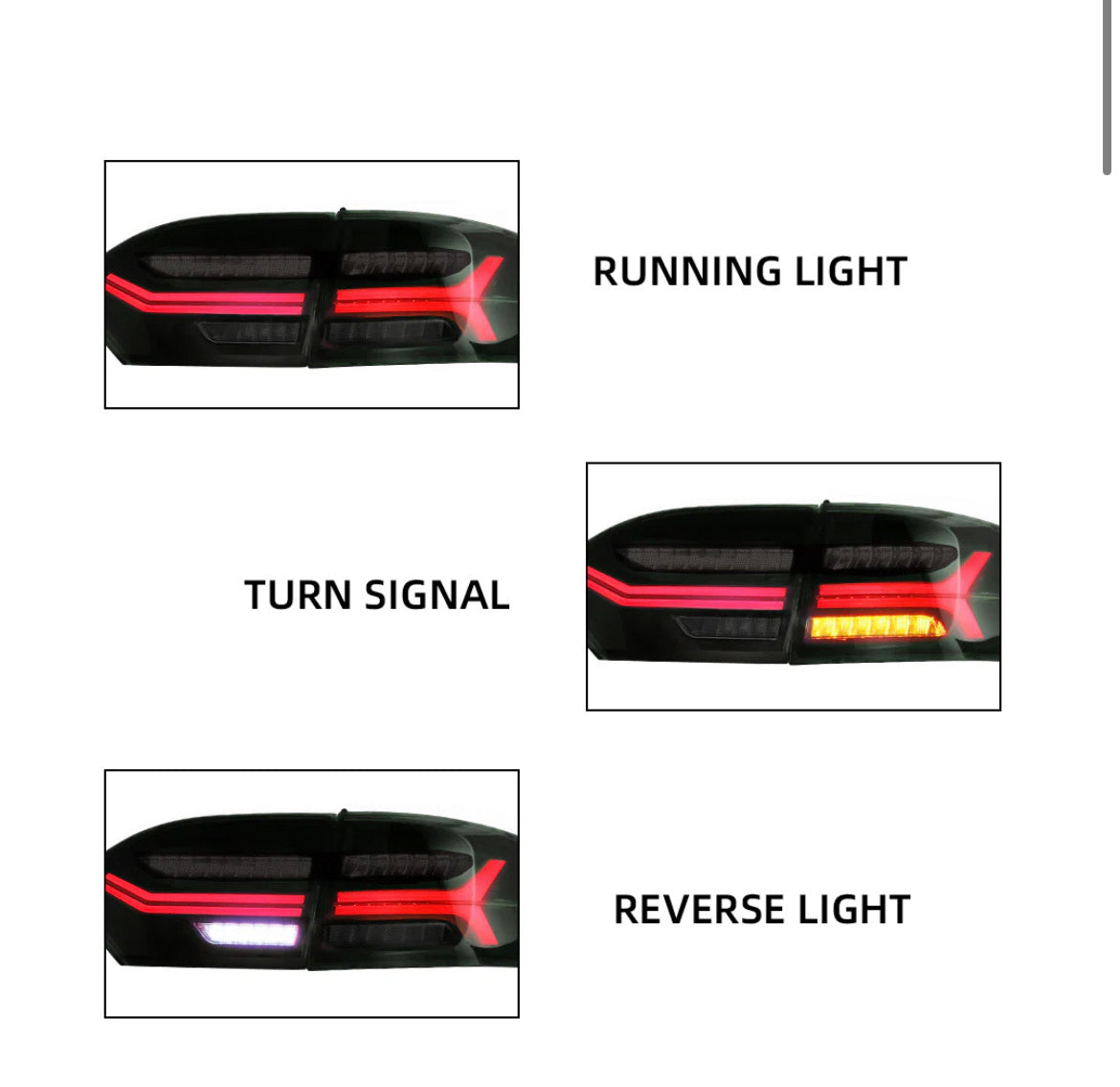 VW Jetta MK6 Vland LED Aftermarket Tail Lights With Sequential Turn Signal
