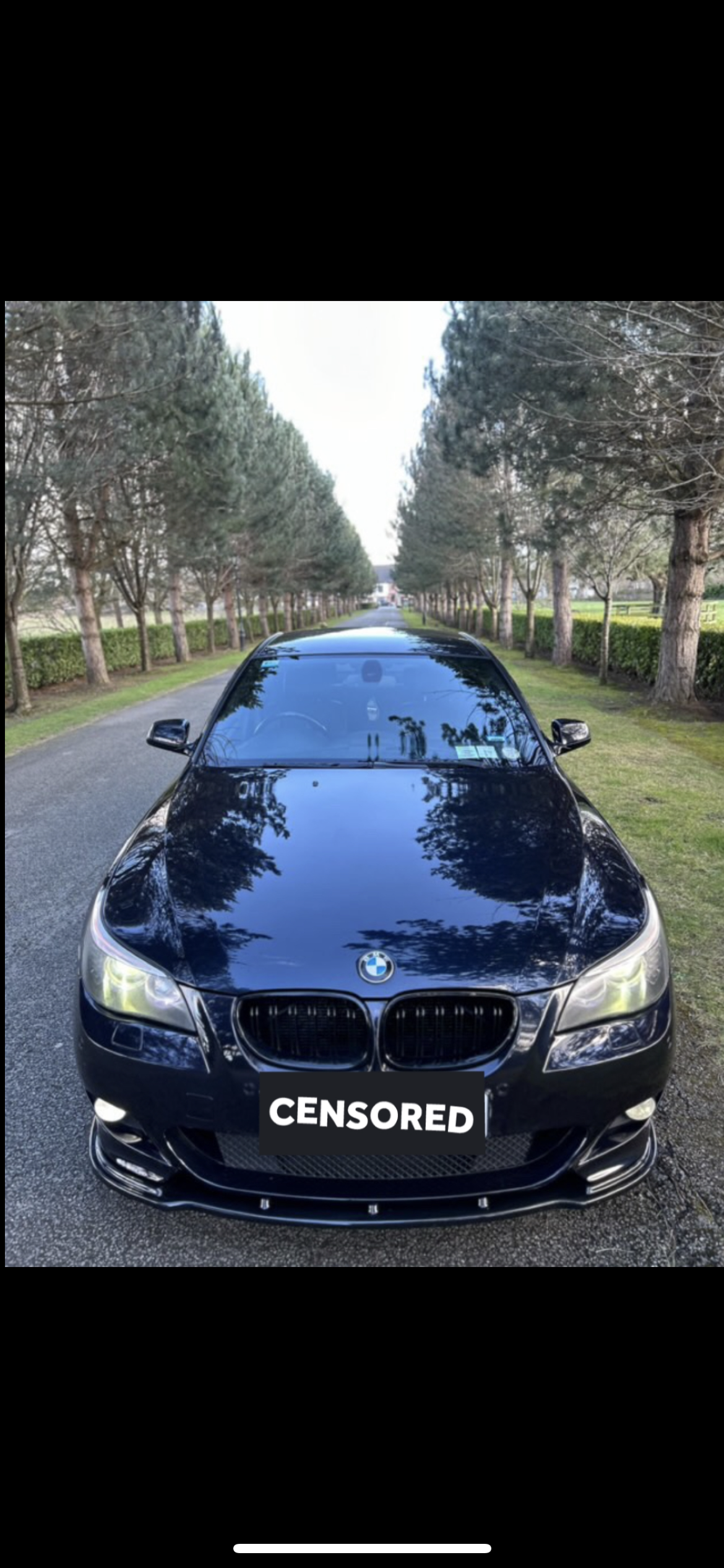BMW E60 Front Splitter MX STYLE GLOSS BLACK