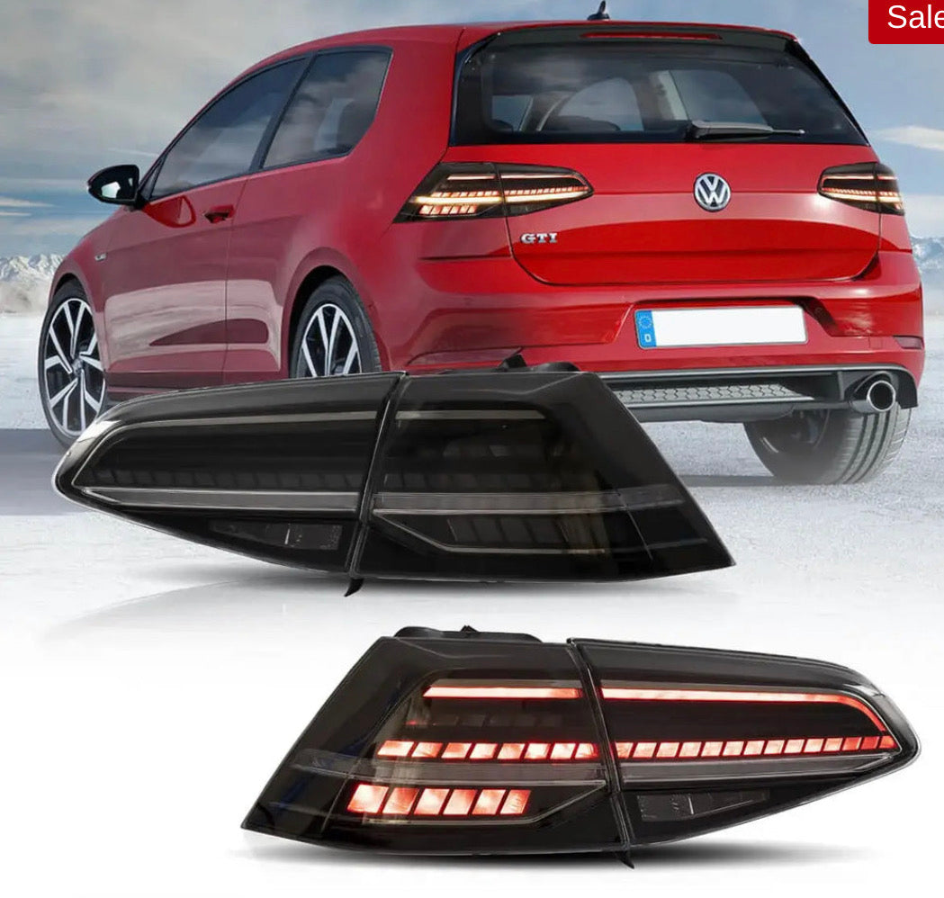 VW Golf MK7/MK7.5 Hatchback Vland LED Aftermarket Tail Lights with Sequential Turn Signal
