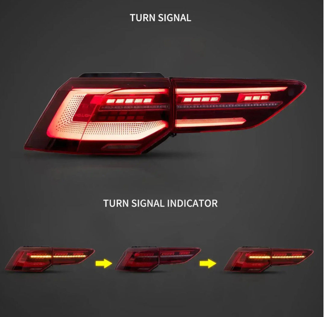 VW Golf MK8 Hatchback Vland LED Tail Lights With Sequential Amber Turn Signal