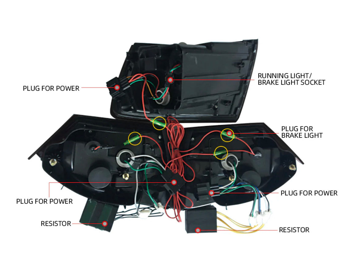 VW Jetta MK6 Vland LED Aftermarket Tail Lights With Sequential Turn Signal