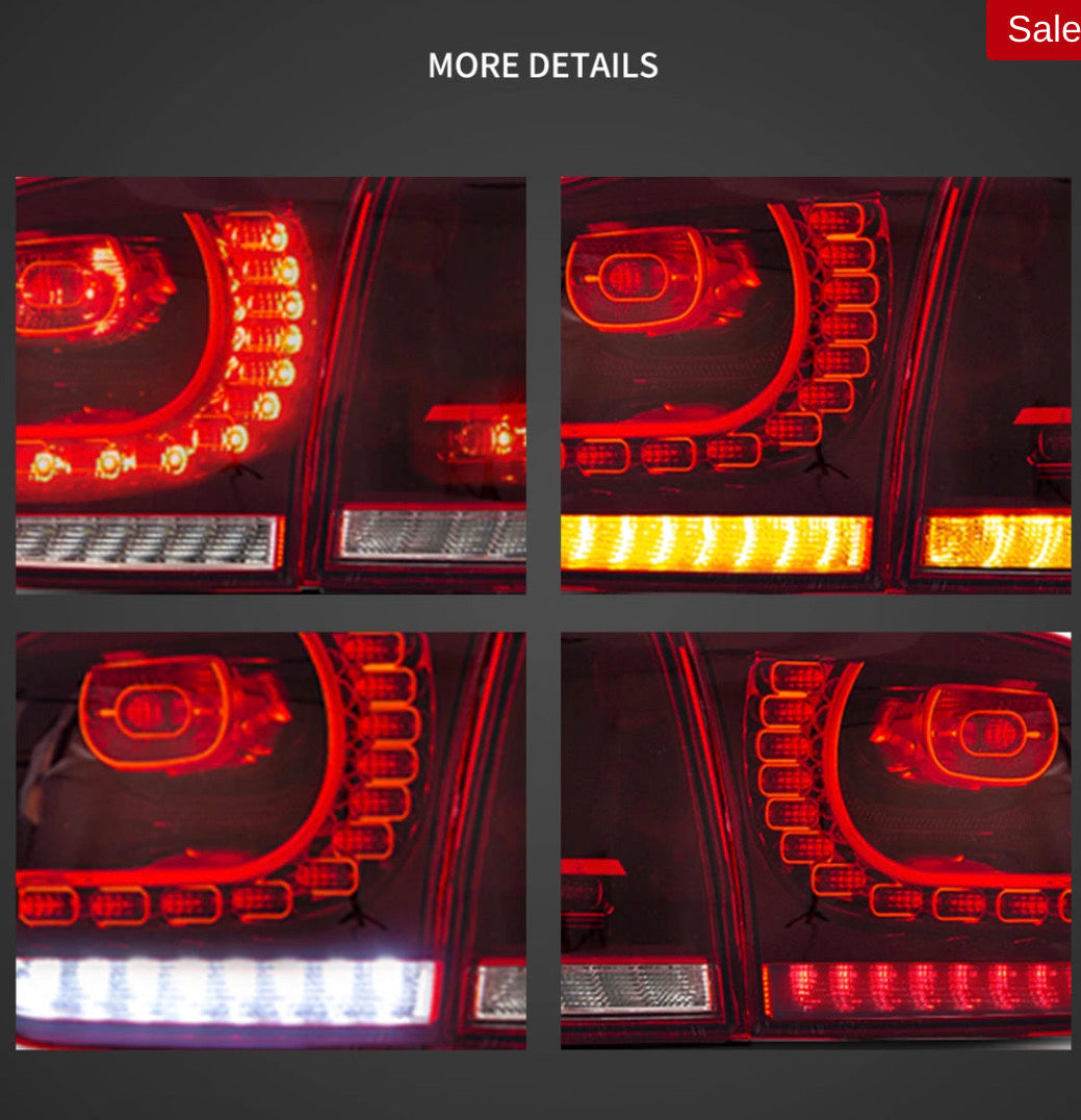 VW Golf Mk6 Vland LED Aftermarket Tail Lights With Amber Sequential Turn Signal