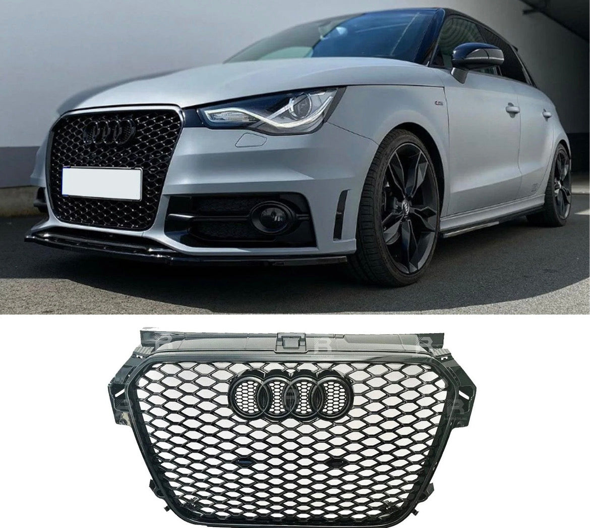 AUDI A1/S1 2010-2014 8P RS1 STYLE GLOSS BLACK HONEYCOMB GRILLE