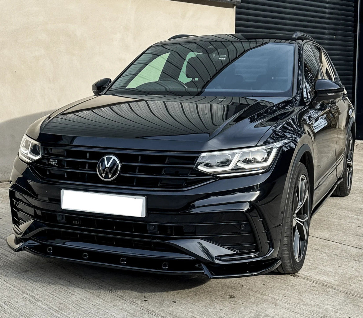 VOLKSWAGEN TIGUAN MK2 R / R-LINE 2020+ FRONT SPLITTER - GLOSS BLACK