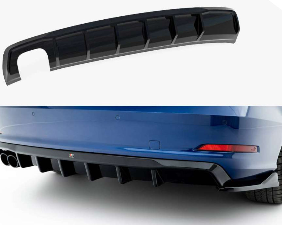 Rear Valance Audi A3 Sedan 8V (Version with dual exhaust tips on one side)