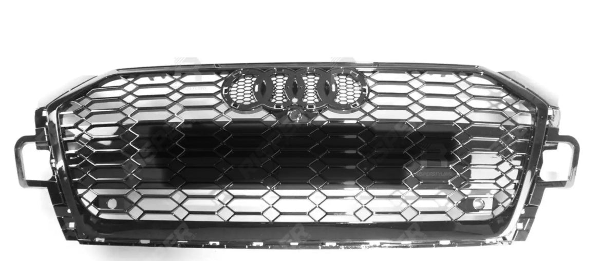 AUDI A5 / S5 B9.5 (8W6) 2020-2023 GLOSS BLACK RS5 STYLE HONEYCOMB GRILL