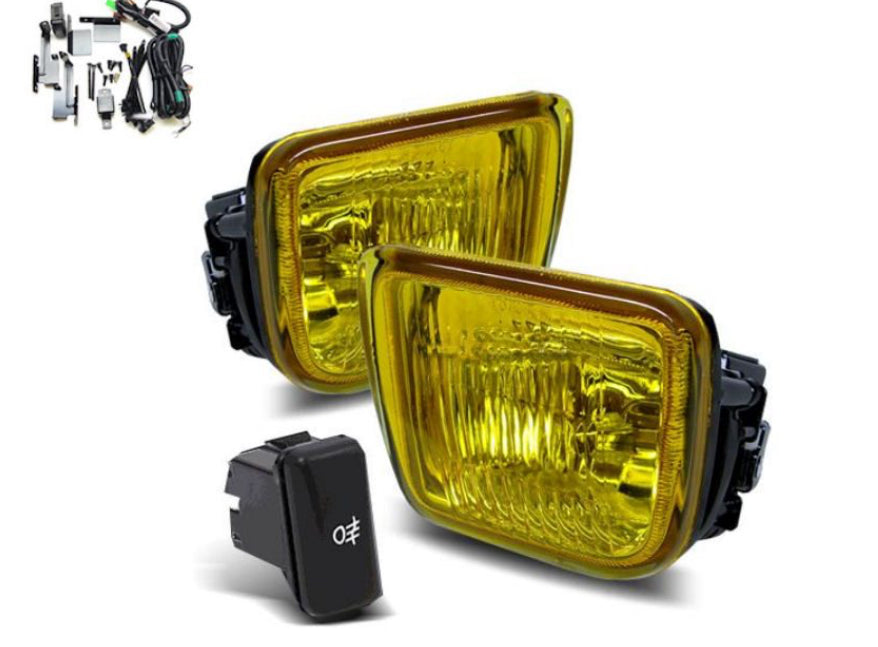 Honda Civic EK Square Yellow Fog Lights (96–98)