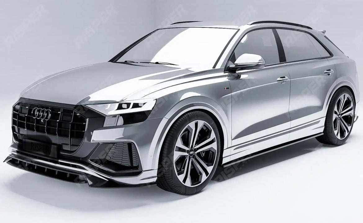 AUDI Q8 S LINE 2018-2023 FULL AERO LOW LINE KIT IN GLOSS BLACK