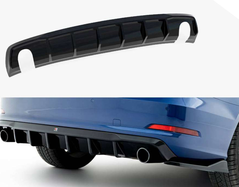 Rear Valance Audi A3 Sedan 8V (Version with single exhaust tips on both sides)