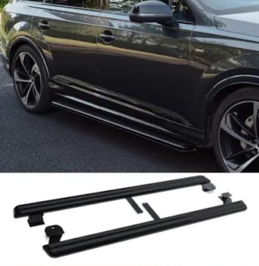 AUDI Q7 2016 ON OE STYLE 2 RUNNING BOARDS ALL BLACK- PAIR