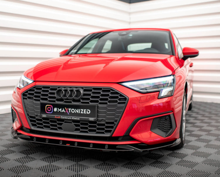 Maxton Design Audi A3 8Y Saloon Front Splitter – Gloss SE Fit