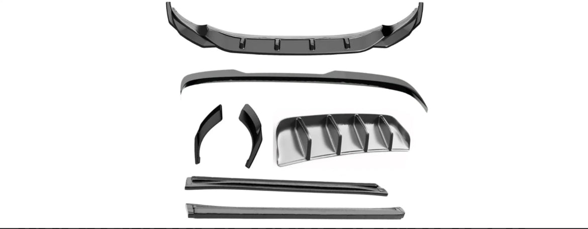 VOLKSWAGEN TIGUAN MK2 R / R-LINE 2020+ AERO BODY KIT - GLOSS BLACK