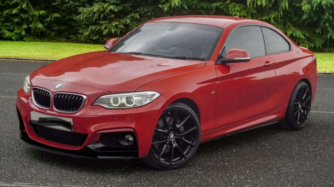 BMW 2 SERIES F22 F23 M SPORT FRONT SPLITTER 2013-2021 GLOSS BLACK
