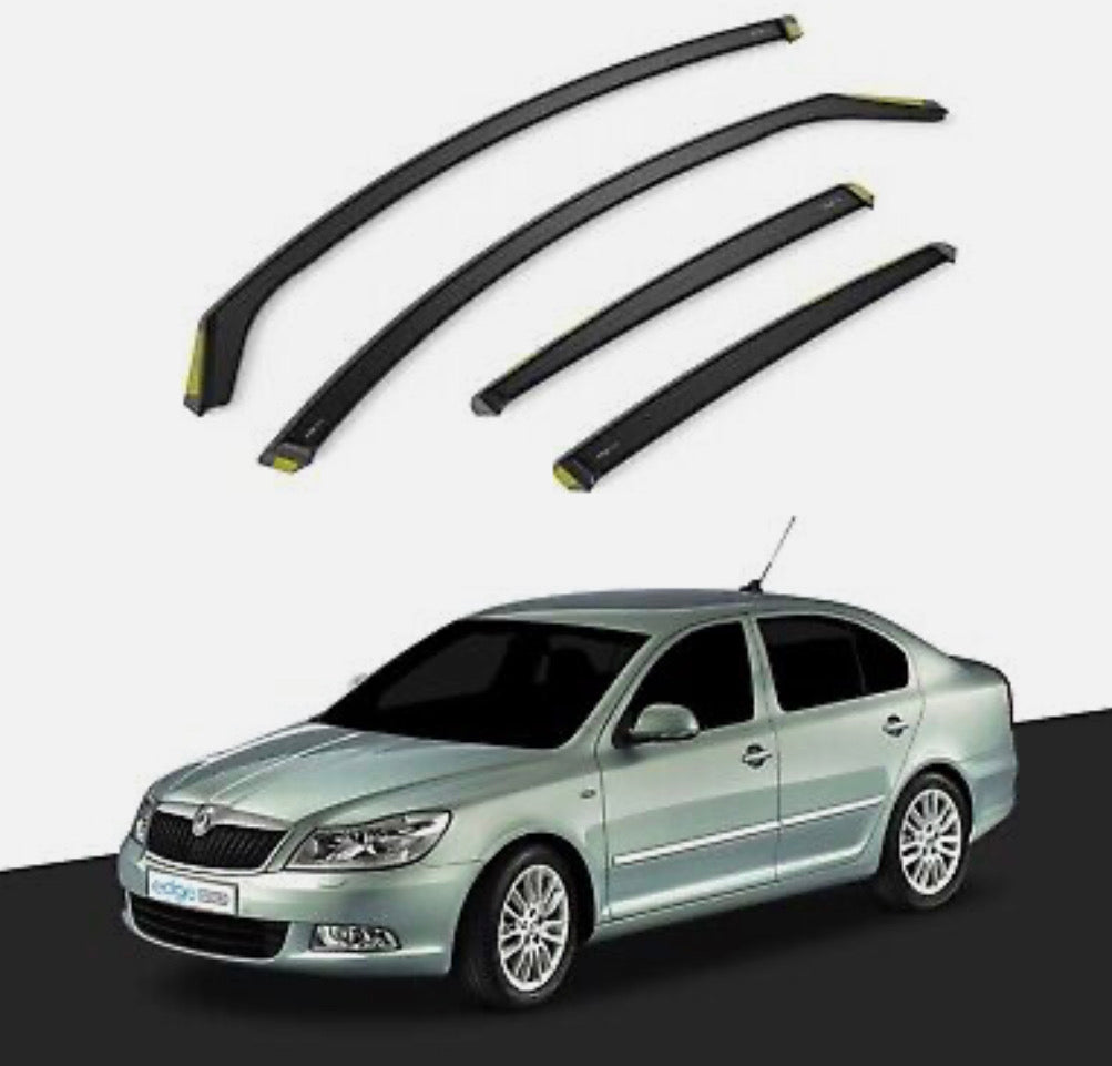 SKODA Octavia MK2 2004-2013 4/5 Door Hatchback Wind Deflectors 4pc Tinted