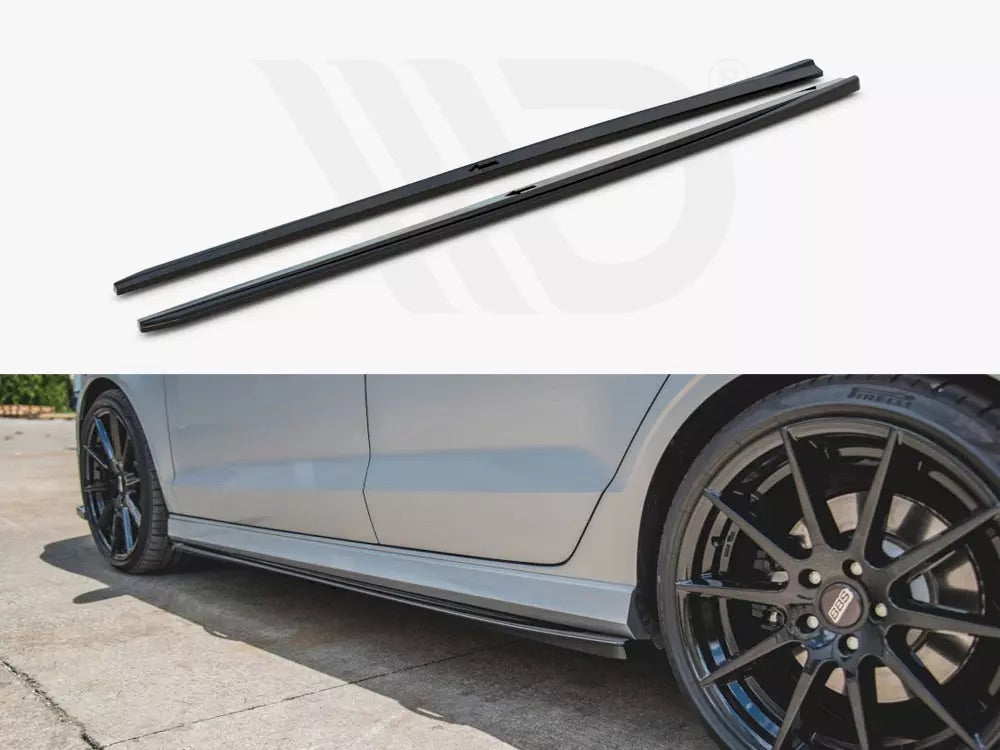 SIDE SKIRTS DIFFUSERS V.2 AUDI S3 / A3 S-LINE SEDAN 8V FACELIFT (2016-2019)