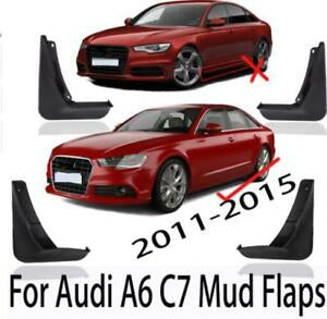 Audi A6 C7 Yrs 12- on 4pc Set Fitted Moulded Mudflaps