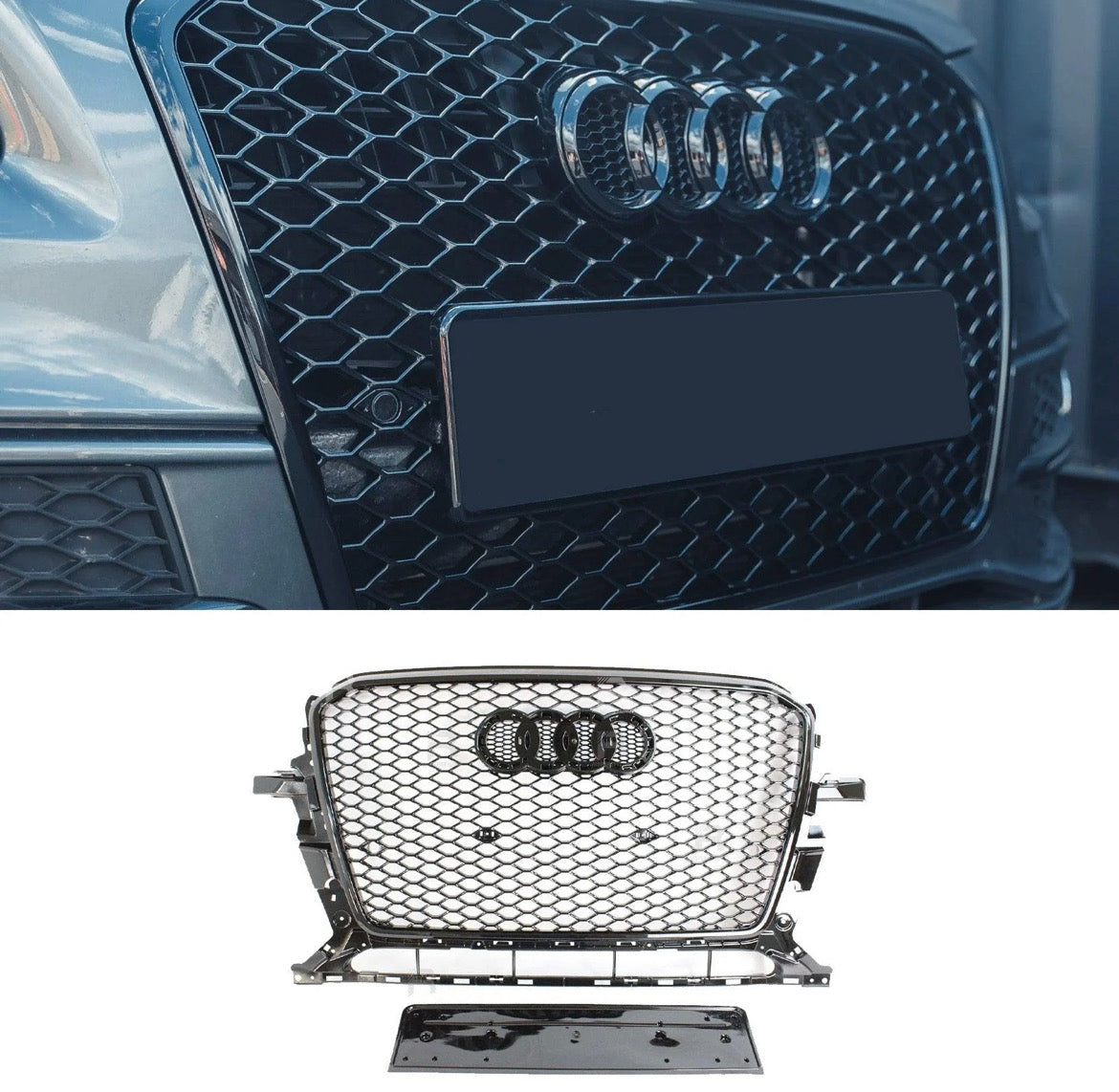 Audi Q5 2013-2015 Gloss Black 'RSQ5 Style' Honeycomb Grill