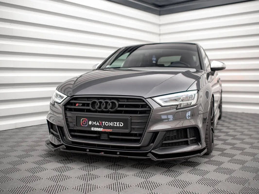 FRONT SPLITTER V.1 AUDI S3 SPORTBACK 8V FACELIFT (2016-2019)