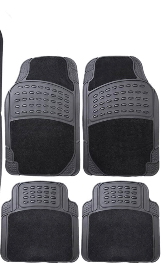 Xtremeauto Rubber & Carpet Car Mats Universal Fit