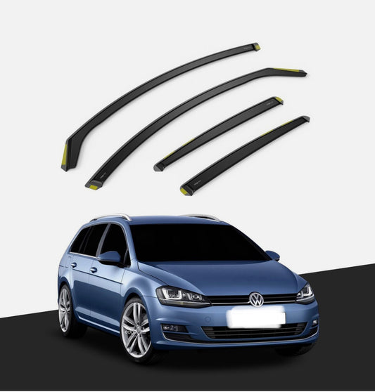 VW GOLF MK7 2013-2019 5 Door Estate Wind Deflectors 4pc Tinted