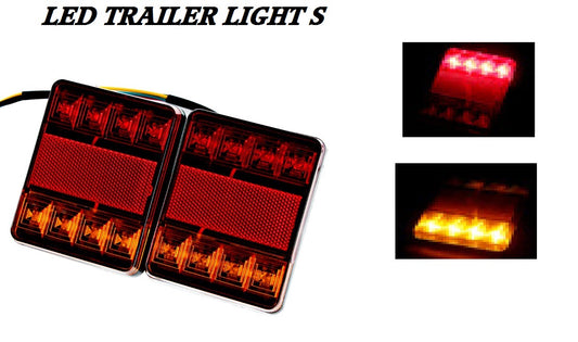 LED TRUCK TRACTOR & TRAILER Lights Pair 12 Volt