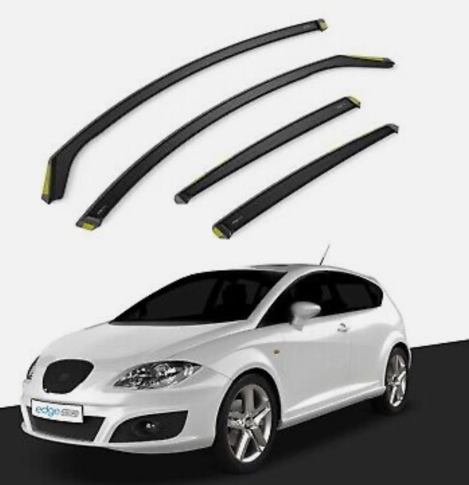 SEAT Leon MK2 1P 2006-2012 5 Door Hatchback Wind Deflectors 4pc Tinted