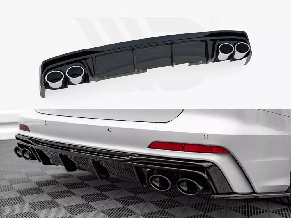 REAR VALANCE + EXHAUST ENDS IMITATION AUDI S6 / A6 S-LINE C8 (2018-)