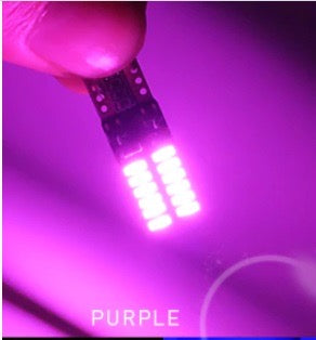 2 x 501 T10 PINK/PURPLE ERROR FREE CANBUS Wedge White SMD Parking Light & No. Plate Bulbs LED