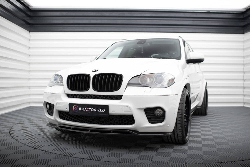 BMW X5 E70 M Sport Maxton Design Front Bumper Lip Plastic