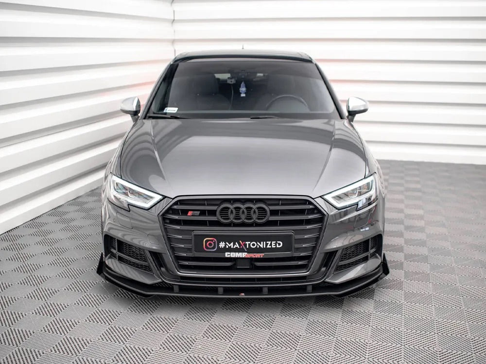 STREET PRO FRONT SPLITTER V.1 (+FLAPS) AUDI S3 SPORTBACK 8V FACELIFT (2016-2019)