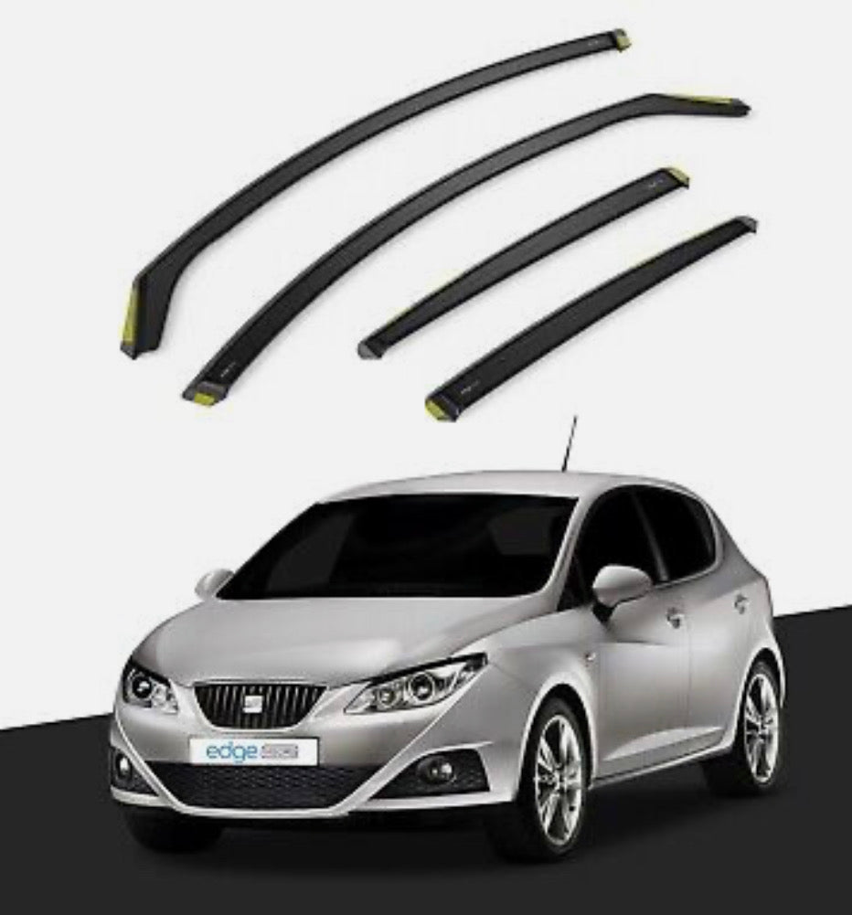 SEAT IBIZA MK4 6J 2008-2017 5 Door Hatchback Wind Deflectors 4pc Tinted