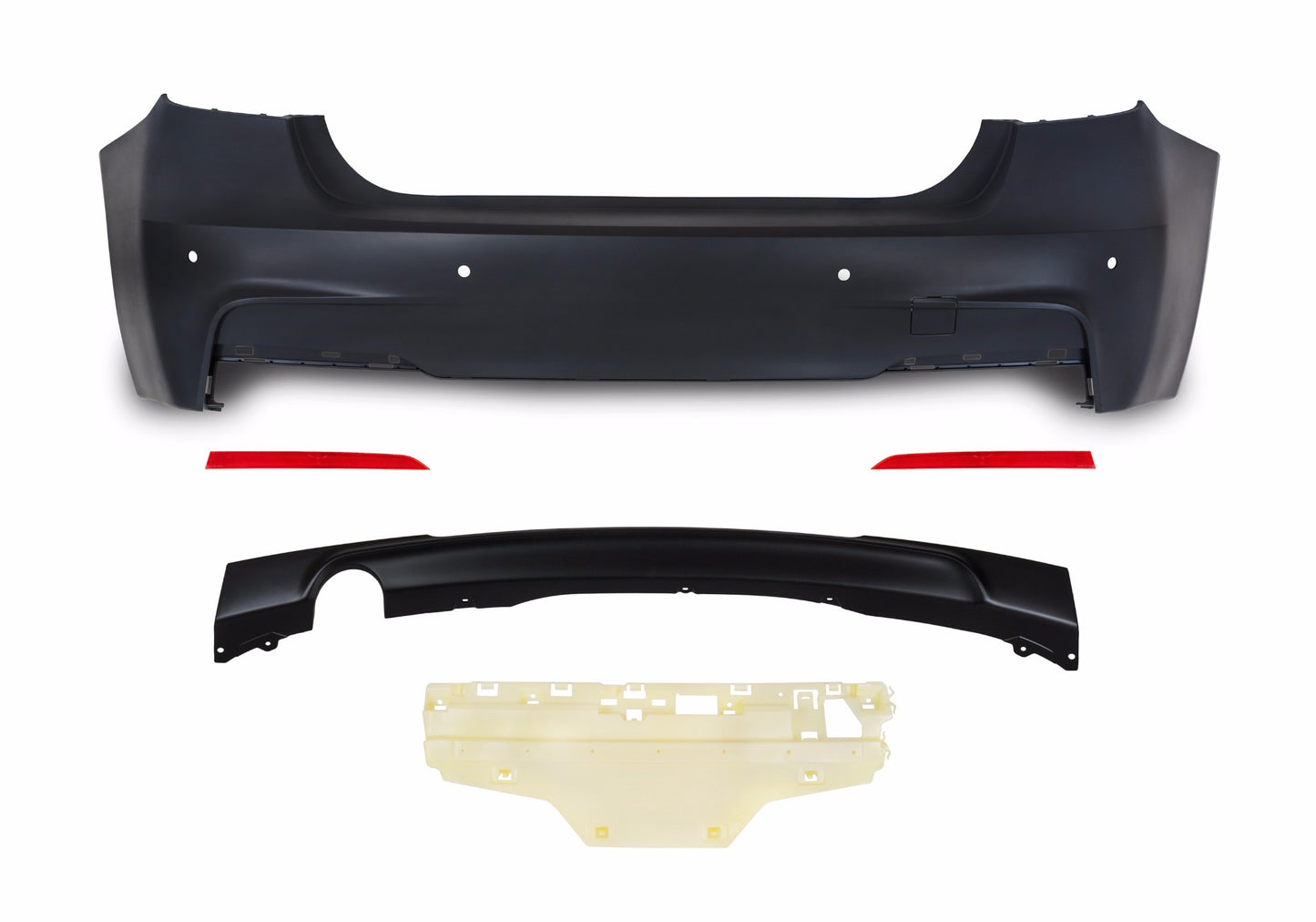 BMW 3 series F30 Yrs 11- M Tec Rear Bumper Complete incl Reflectors & Diffuser