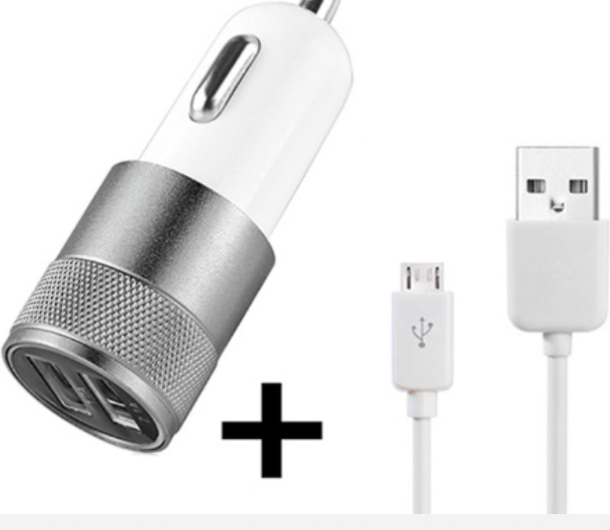Universal Dual USB Car Charger Adapter + IPhone charger