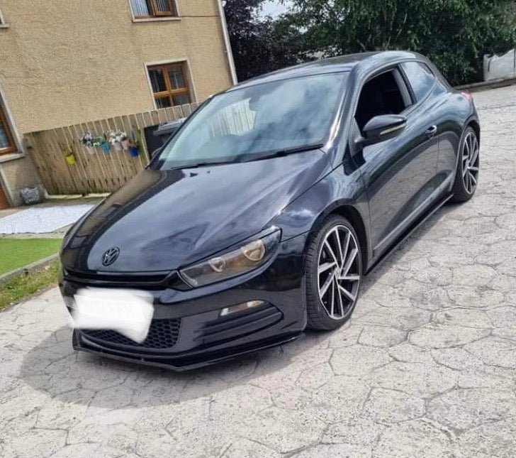 VW SCIROCCO MK3 2008-2014 MODEL FRONT SPLITTER GLOSS BLACK