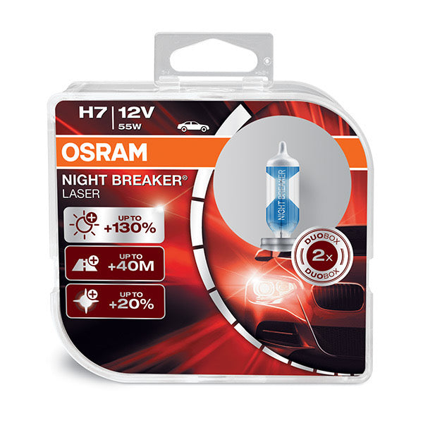 Osram Nightbreaker Laser Bulbs Duo Pack Choose H7 H4 H1