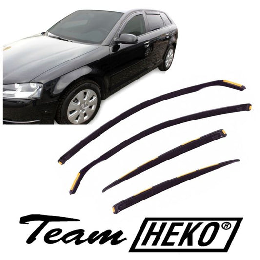 AUDI A3 SPORTBACK 5D Yrs 04-12 8P Brand New 4 Piece Heko Wind Deflectors