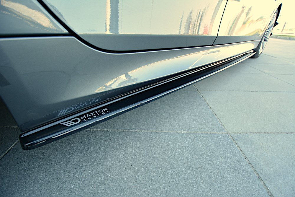 BMW E60 5 Series Yrs 03-09 Sideskirts Diffusers Maxton Design Gloss Black