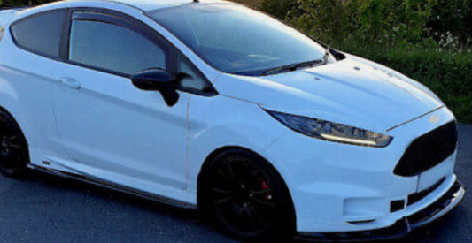 Ford Fiesta MK7.5 MK7 MK6 Black Front Bumper Lip Splitter Spoiler Body Kit