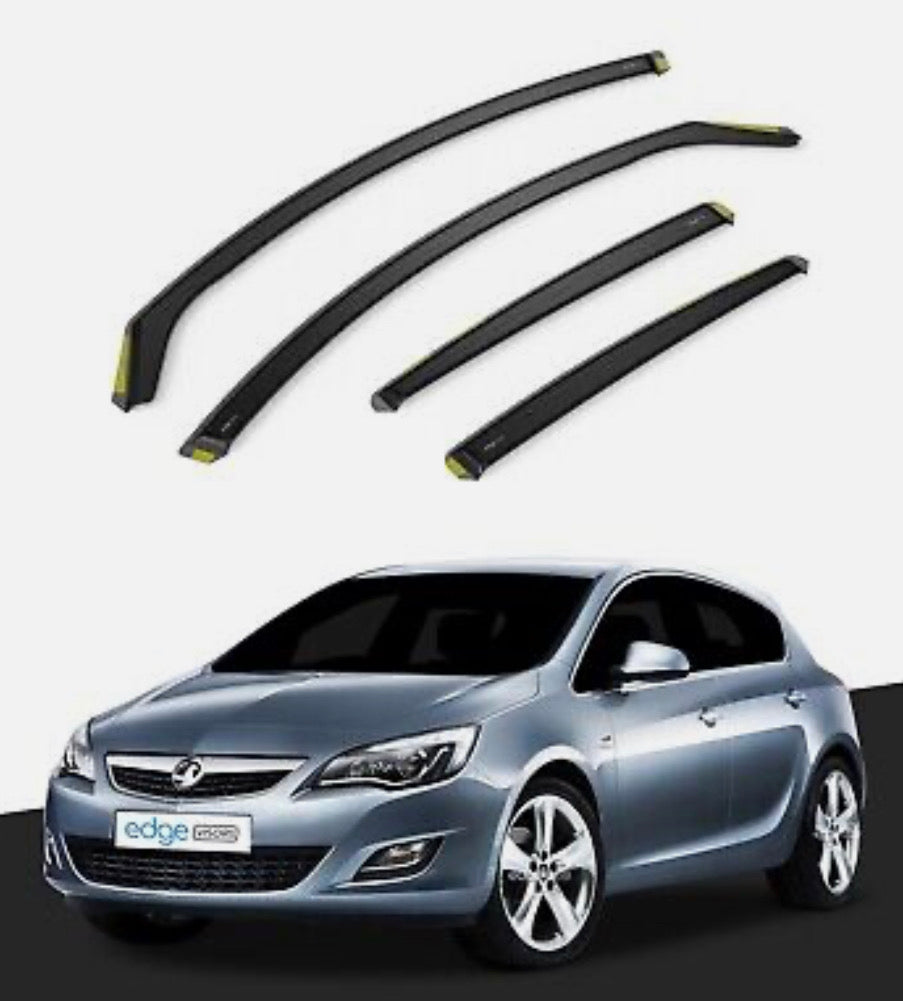 Opel Astra J MK6 2009-2015 5 Door Hatchback Wind Deflectors 4pc Tinted