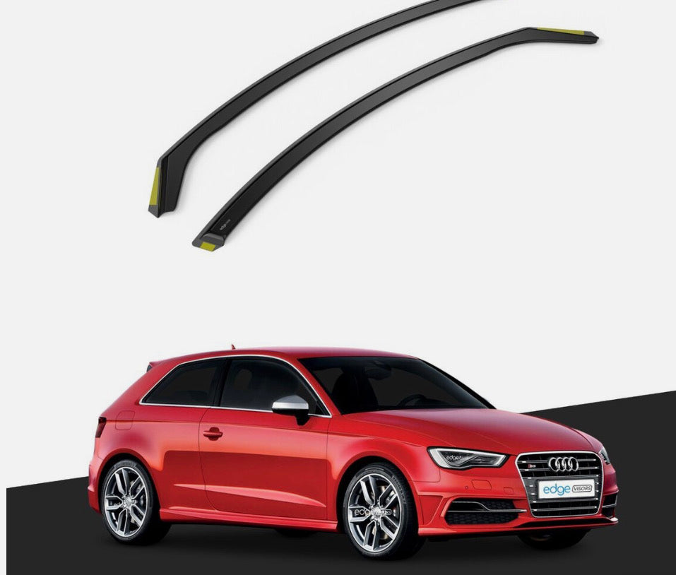 Audi A3 or S3 MK3 2013-2020 3 Door Hatchback Wind Deflectors 2pc Tinted