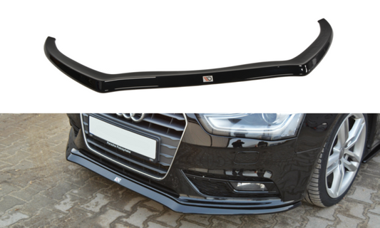 Audi A4 B8 Yrs 12-15 Gloss Black Front Bumper Lip Spoiler Splitter