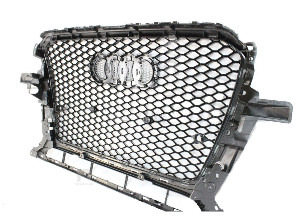 Audi Q5 2013-2015 Gloss Black 'RSQ5 Style' Honeycomb Grill