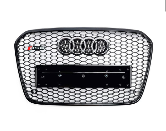 2012-2015 Audi A6 C7 S6 RS6 Style Honeycomb Front Bumper Grille Grill