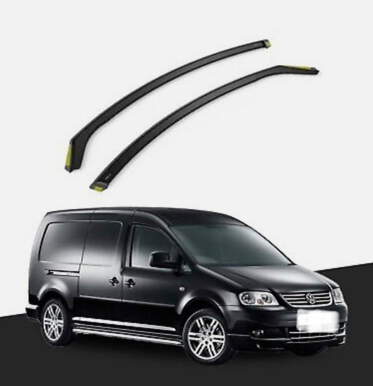 VW Caddy MK3 & MK4 2004-2020 2 Door Van Wind Deflectors 2pc Tinted