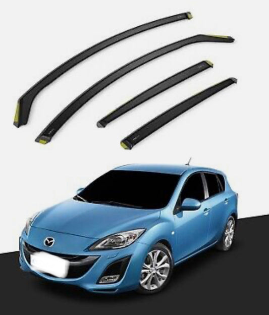 MAZDA 3 MK2 2009-2014 5 Door Hatchback Wind Deflectors 4pc Tinted