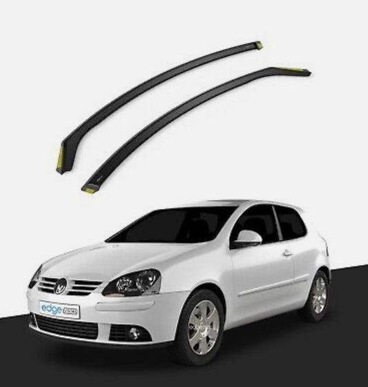 VW GOLF MK5 2004-2009 3 Door Hatchback Wind Deflectors 2pc Tinted