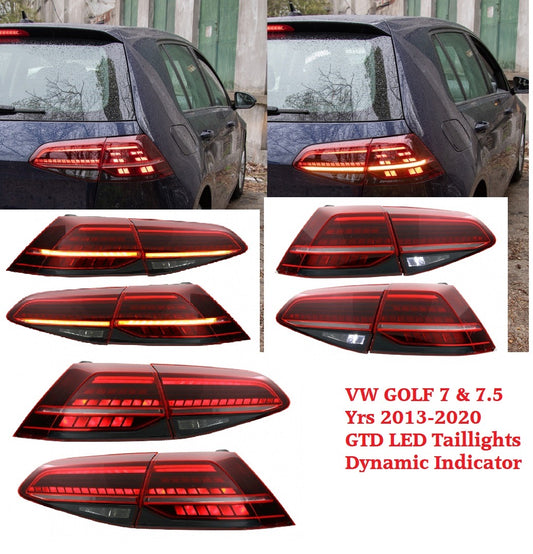 Full LED Taillights VW Golf 7 & 7.5 VII (2012-2019) Facelift Retrofit G7.5 Look Dynamic Indicator